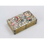 Bahlsen tin box, c. 1920, tinplate. Square lidded tin with hinge, polychrome lithographed on all