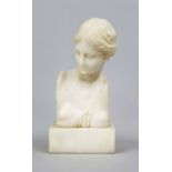 Anonymous sculptor 1st half 20th century, bust of Venus, full-size marble sculpture on marble