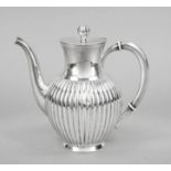 Coffee pot, German, 20th century, maker's mark Gebr. Deyhle, Schwäbisch Gmünd, sterling silver 925/