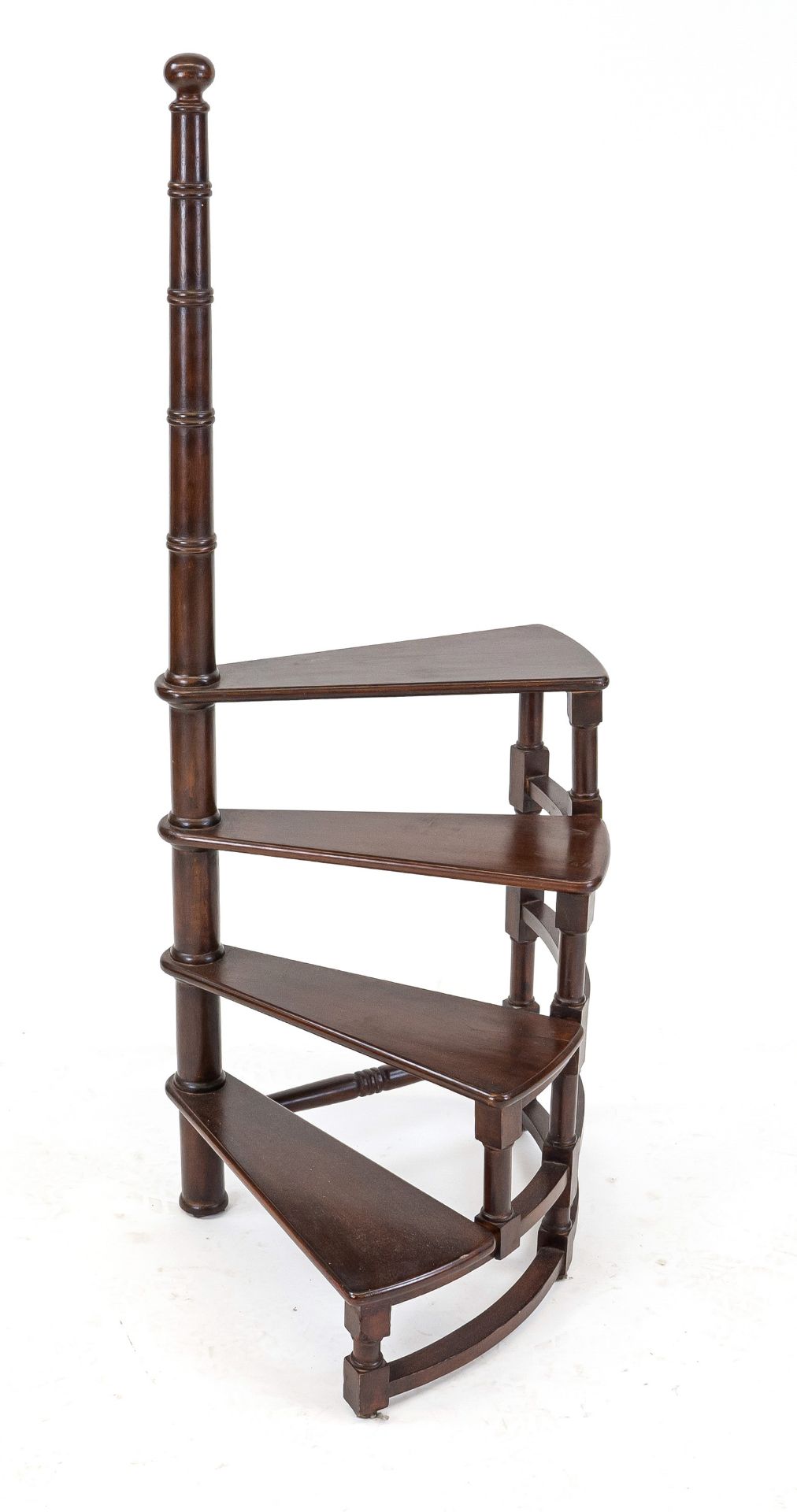 Library ladder, England 20th century, mahogany, 124 x 47 x 60 cm