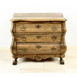 Baroque-style chest of drawers, mid-20th century, oak, hinged top, 67 x 73 x 40 cm - The furniture