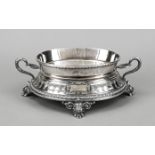 Historicism jardiniere, German, 1881, maker's mark Koch & Bergfeld, Bremen, silver 800/000, on 4