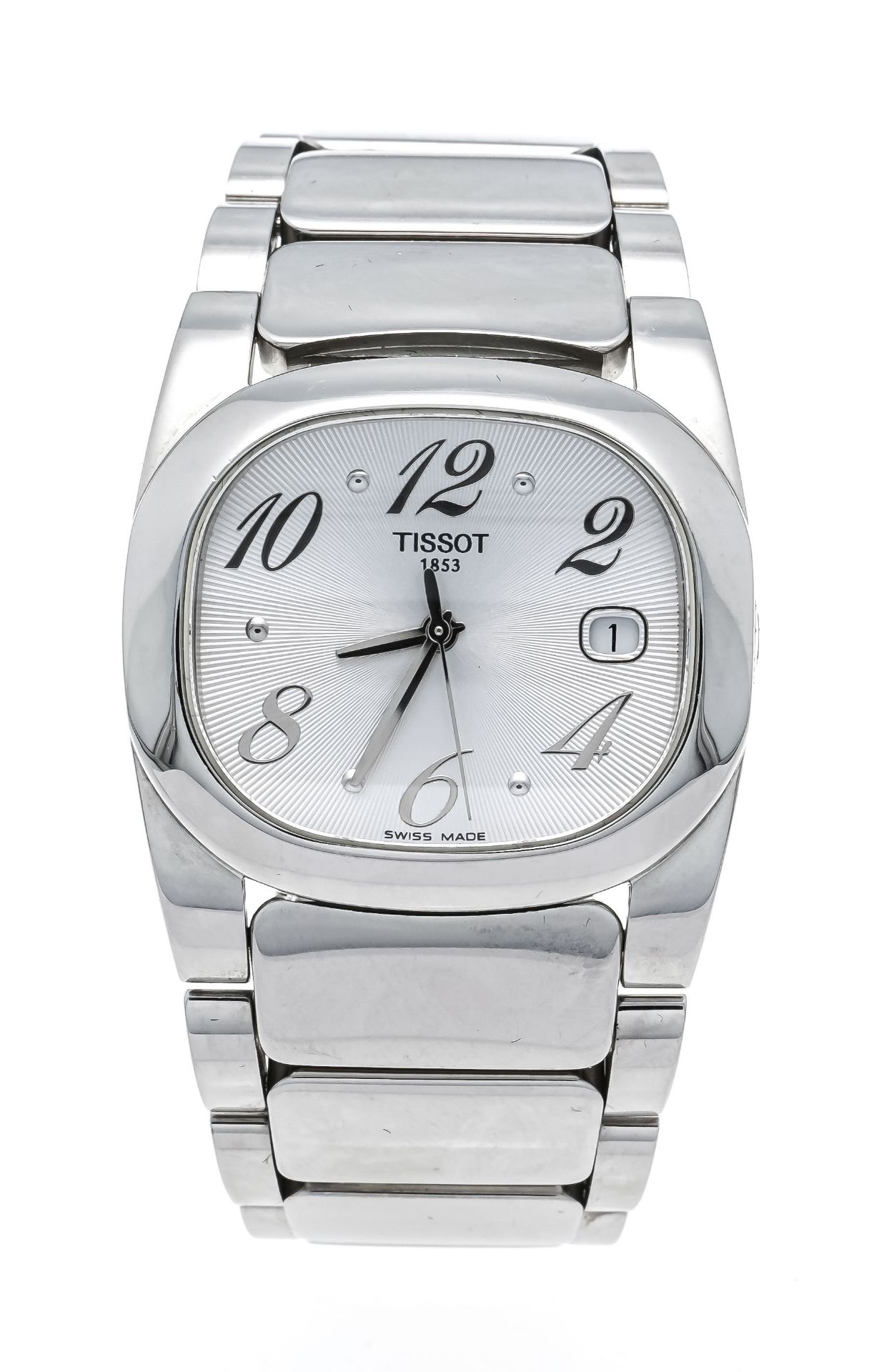 Tissot ladies' quartz watch, steel, ref. T009310 A, T-Moments, circa 2015, silver-colored dial