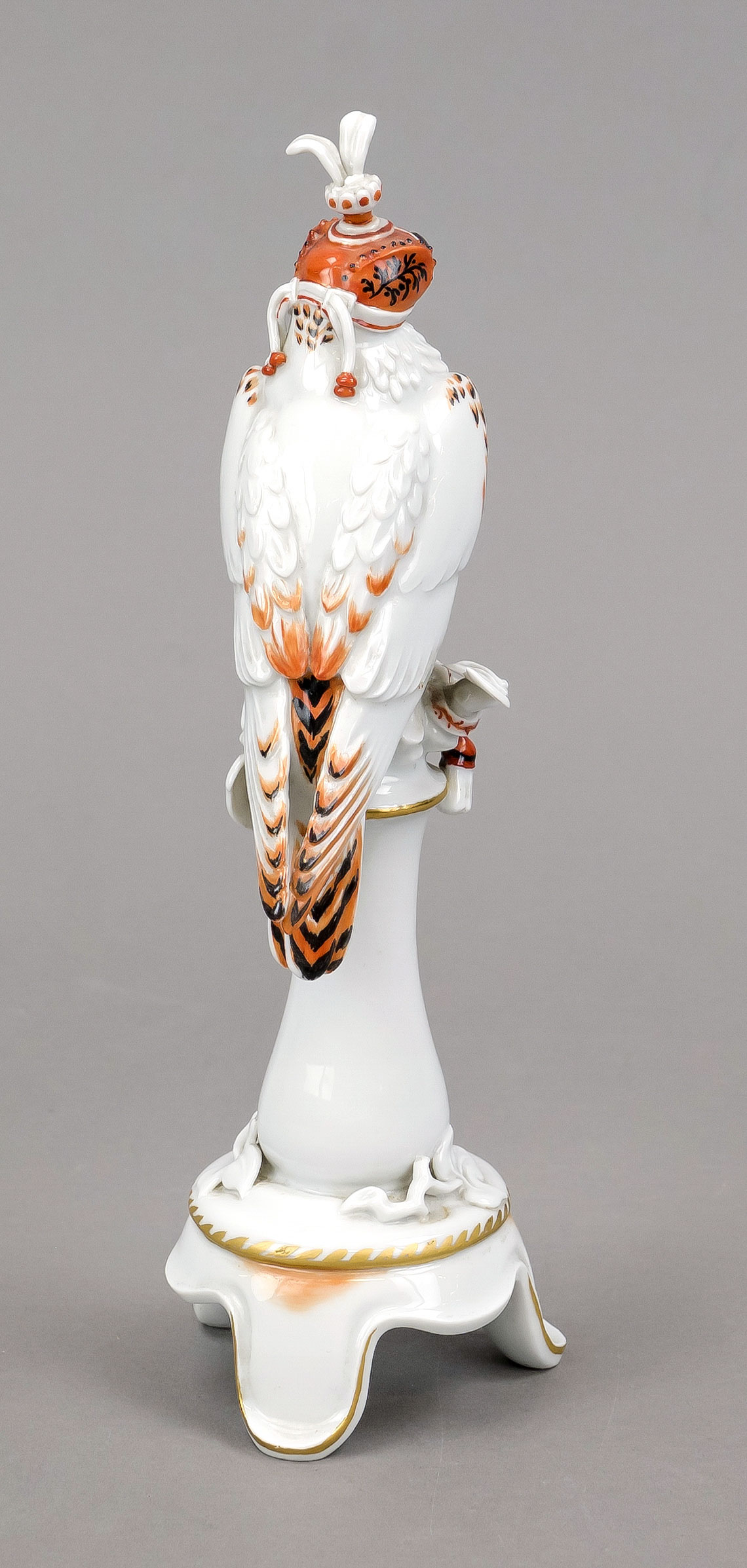 Hunting falcon from the 'Reineke Fuchs' centerpiece, Meissen, mark after 1980, 1st choice, - Image 2 of 2