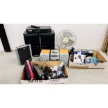 A GROUP OF HOUSEHOLD ELECTRICALS AND AUDIO EQUIPMENT TO INCLUDE A SONY MICRO HI-GI CMT-EP50 AND