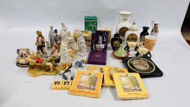 2 X BOXES CONTAINING A QUANTITY OF SUNDRY CHINA AND ORNAMENTS TO INCLUDE CHOKIN VASES, GERMAN STEIN,