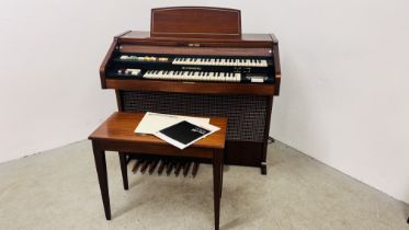 HAMMOND VS 450 ELECTRIC ORGAN AND MUSIC STOOL SUPPLIED BY A.