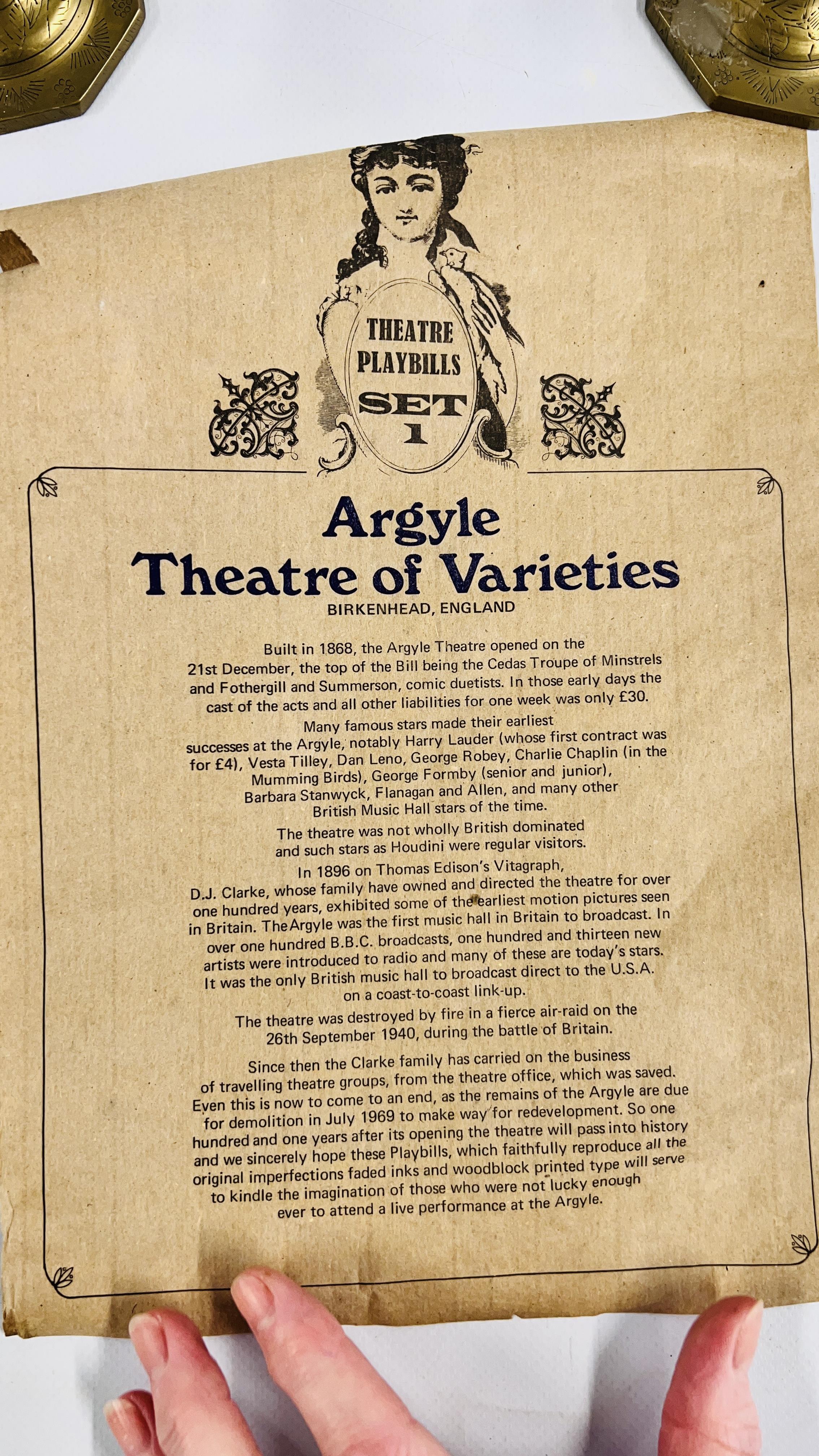 THREE VINTAGE THEATRE POSTERS "ARGYLE" BURNS, - Image 15 of 16