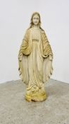 RESIN MARY MADONNA CATHOLIC STATUE - HEIGHT 125CM.