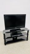 SONY BRAVIA 32 INCH TELEVISION COMPLETE WITH REMOTE AND GLASS STAND PLUS SONY HARD DRIVE RECORDER -