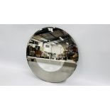 MODERN MIRRORED WALL CLOCK - DIAMETER 55CM.