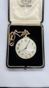 A GENT'S 9CT GOLD DRESS POCKET WATCH, PROBABLY BIRMINGHAM 1886,