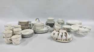 A GROUP OF SUNDRY TEA AND DINNERWARE TO INCLUDE 28 PIECES OF WEDGEWOOD ICE FLOWER,