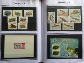STAMPS: BOX WITH ALL WORLD SETS, MINISHEETS ETC.