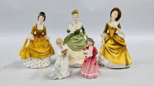 A GROUP OF 3 ROYAL DOULTON FIGURINES TO INCLUDE SOIREE HN 2312,