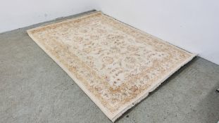 A JOHN LEWIS CREAM / KABIR GOBY 100% WOOL WOVEN RUG,