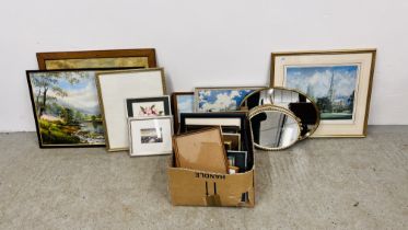 A QUANTITY OF FRAMED PICTURES,