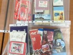 STAMPS: SMALL BOX WITH A COLLECTION OF GB, CANADA, NZ, CHANNEL ISLANDS, IOM AND AUSTRALIAN BOOKLETS.