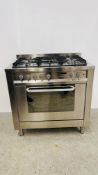 UNUSED HOTPOINT STAINLESS STEEL DUAL FUEL COOKER MODEL. EG900X COMPLETE WITH INSTRUCTIONS - ......