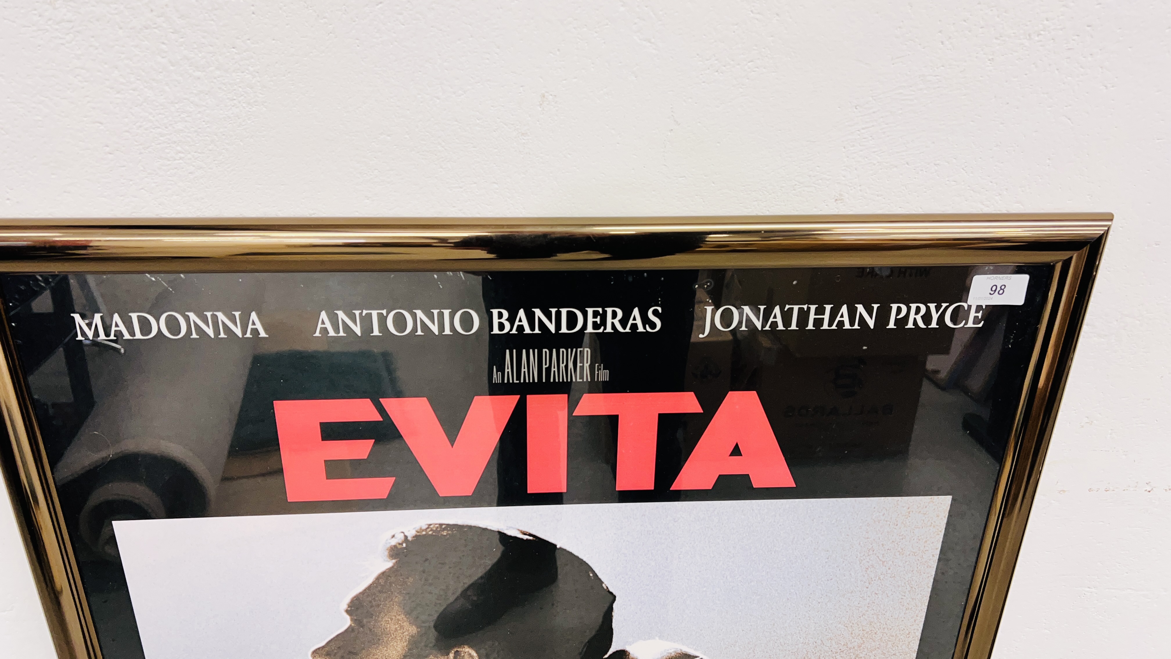 A FRAMED MOVIE POSTER, AN ALAN PARKER FILM "EVITA" MADONNA, ANOTONIO BANDERAS, - Image 2 of 5