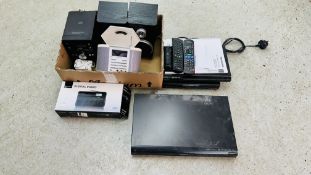 2 X BOXES CONTAINING AUDIO / VISUAL EQUIPMENT AS CLEARED TO INCLUDE LOWRY DIGITAL RADIO,