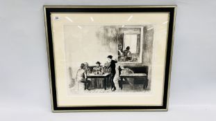 AN ORIGINAL 1913 JOHN COPLEY ETCHING 57CM W X 46CM H.