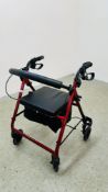 CARECO RED FINISH MOBILITY WALKING AID.