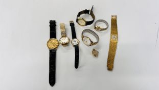 GROUP OF 8 VARIOUS WATCHES TO INCLUDE OMEGA, WALTHAM, ROTARY, DEBOR, REGENCY, PAUL JOBIN ETC.