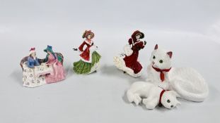 3 ROYAL DOULTON FIGURINES TO INCLUDE CHRISTMAS DAY 2005 HN 4723,