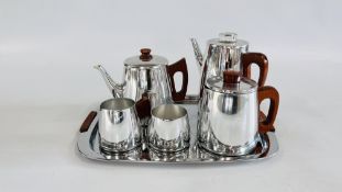 A 5 PIECE VINTAGE SONA TEA SET ON TRAY.