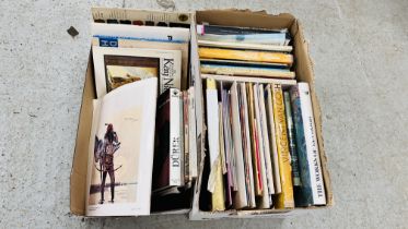 TWO BOXES OF BOOKS RELATING TO ART, POTTERY, ETC.