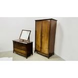 STAG MINSTREL TWO DOOR WARDROBE ALONG WITH STAG MINSTREL 4 OVER 2 DRAWER DRESSING CHEST WITH