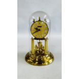 A GERMAN ANNIVERSARY CLOCK MARKED SCHATS, H 29CM.