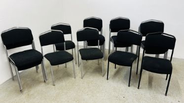 21 SARNA IKEA STACKABLE OFFICE CHAIRS.