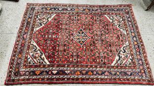 GENUINE HAND WOVEN IRANIAN RUG - 196 X 141CM.