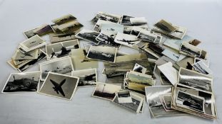 JOB LOT OF 180 PHOTOGRAPHS OF MILITARY AEROPLANES AND COMMERCIAL AIRLINES.