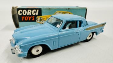 A BOXED VINTAGE CORGI DIE-CAST MODEL VEHICLE STUDEBAKER "GOLDEN HAWK" 211.