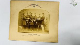 AN IRISH HISTORICAL INTEREST PHOTOGRAPH 'ERIN GO BRAGH' 1871 - W 27 X H 21CM.