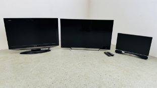 A SONY BRAVIA 40 INCH TV COMPLETE WITH REMOTE ALONG WITH A SHARP 32 INCH TV COMPLETE WITH REMOTE