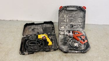 DEWALT SDS POWER DRILL MODEL DW563-GB WITH CARRY CASE AND ACCESSORIES PLUS BLACK AND DECKER HEAVY