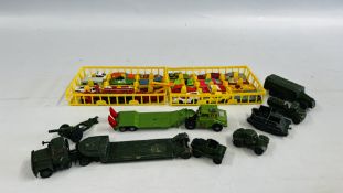 A COLLECTION OF ASSORTED VINTAGE DIE-CAST MODEL VEHICLES TO INCLUDE MATCHBOX AND CORGI EXAMPLES