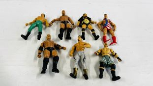 A COLLECTION OF SEVEN ASSORTED JAKKS PACIFIC WWE WRESTLING FIGURES.