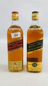 2 X 75CL BOTTLES OF JOHNNIE WALKER OLD SCOTCH WHISKY TO INCLUDE RED AND BLACK LABEL.
