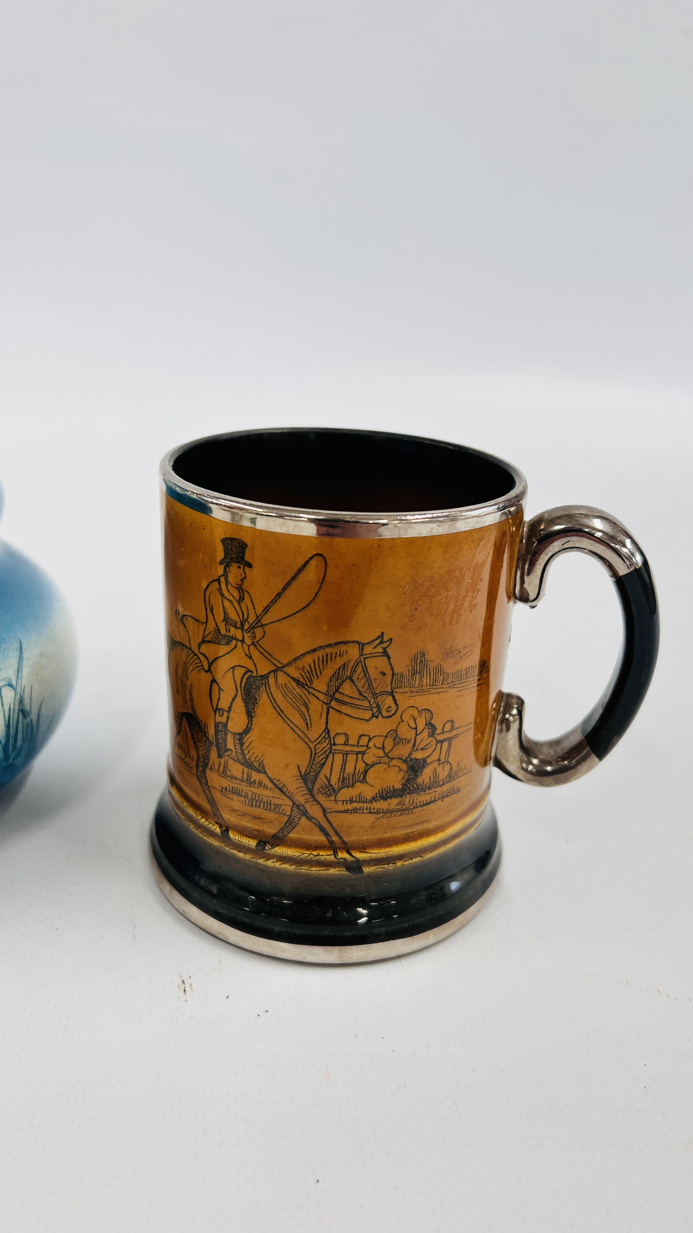 A GROUP OF VINTAGE CERAMICS TO INCLUDE AN ADAMS DICKENS JUG, TYKE MUG, SMALL ORIENTAL VASE, - Image 6 of 15