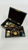 VICTORIAN AND LATER JEWELLERY TO INCLUDE LOCKETS, BROOCHES, CHARMS, SEAL ETC.