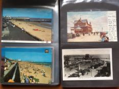 POSTCARDS: AN EXTENSIVE COLLECTION OF EARLY TO MODERN LOWESTOFT SEAFRONT VIEWS IN TWO ALBUMS,