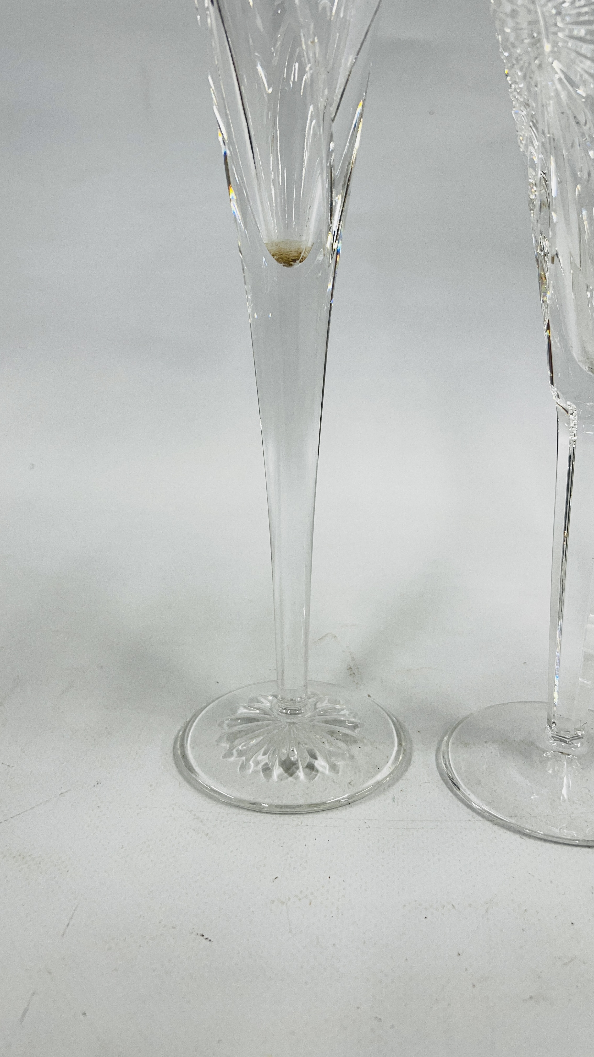 A PAIR OF WATERFORD MILLENIUM FLUTES ALONG WITH A FURTHER WATERFORD CRYSTAL FLUTE - Image 7 of 8