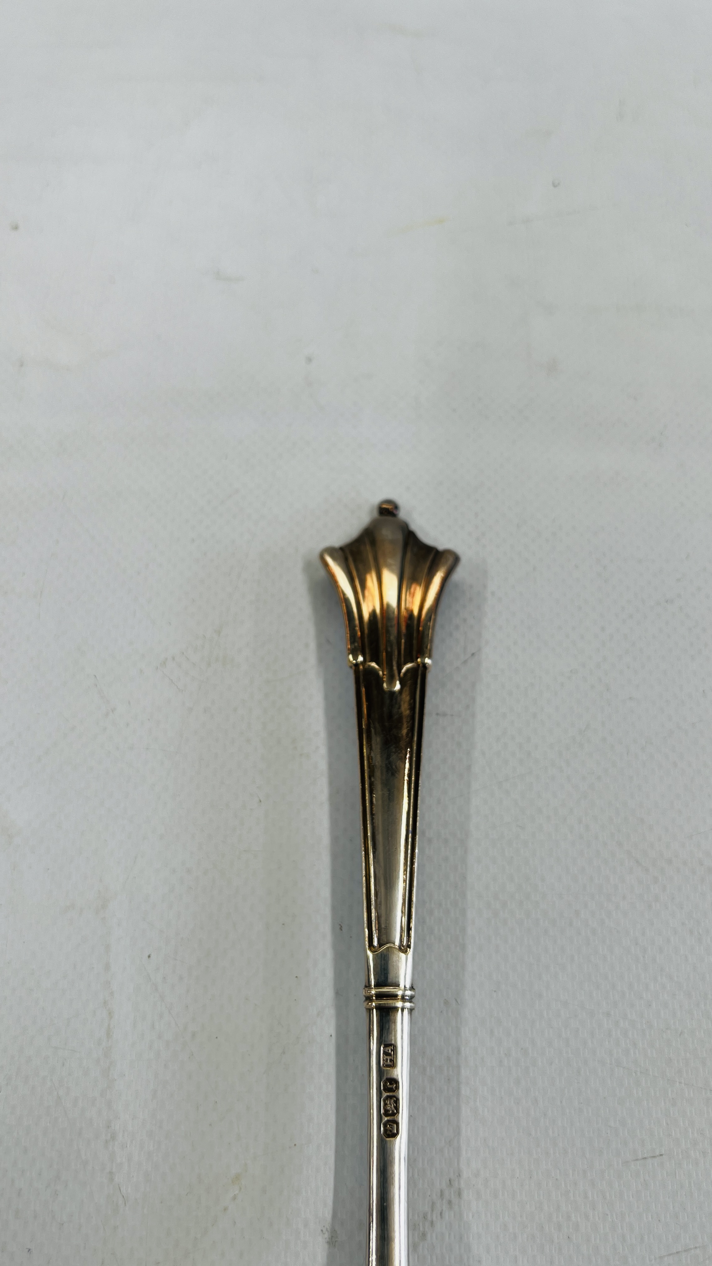 AN ANTIQUE VICTORIAN SILVER SPOON, SHEFFIELD ASSAY 1895, MAKER H. ATKINS - L 22.5CM. - Image 7 of 8