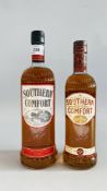 TWO BOTTLES OF SOUTHERN COMFORT (1 X 700ML, 1 X 1 LITRE).