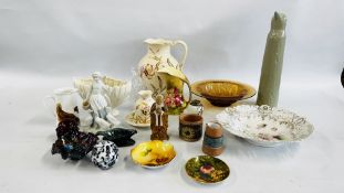 VINTAGE CERAMICS AND GLASS INCLUDING SYLVAC, FOSTERS, STUART CRYSTAL AND ROYAL WINTON.